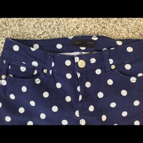 JEGGINGS navy and white polka dot Medium - Picture 3 of 5
